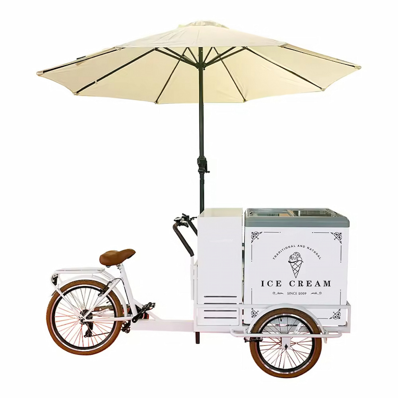 Mobile frozen dessert cart designed for versatile use across locations