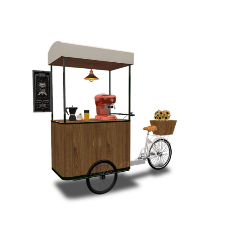 Mbile cafe with storage cabinet