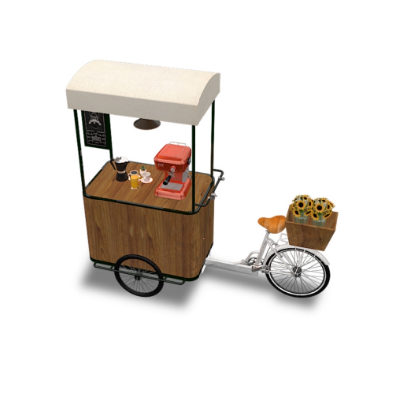 Coffee bikes with espresso machine setup